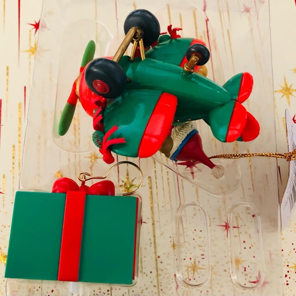 Vintage Matrix Deluxe Motion Ornament, Santa in Airplane, NWT, 2002 - Picture 4 of 14